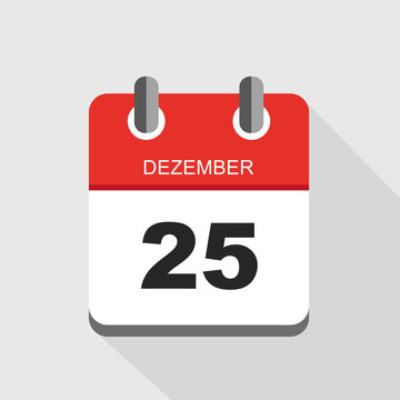 25 Dezember kalender rot