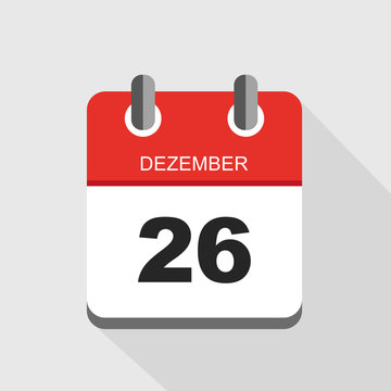 26 Dezember kalender rot
