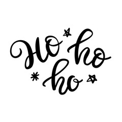 Christmas ink hand lettering. Santa's Helper phrase