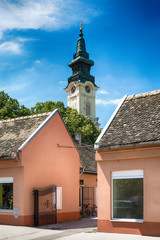 Naklejka premium Sombor, Serbia July 14, 2017: Serbian Orthodox Church of St. George in Sombor