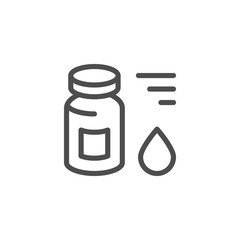 Medical vial line icon