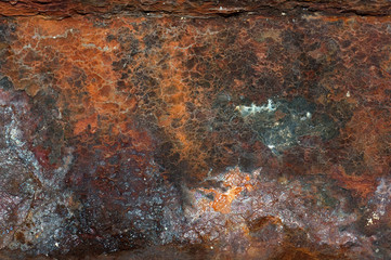 Front view  of  rusty texture or background. Copy space. Place for text. graphic resource