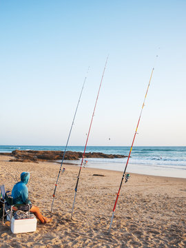 Angler am Atlantik bei Cadiz