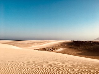 Dunes of Corralejo, Fuerteventura in Canary islands, Spain