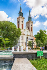 Naklejka premium Sombor, Serbia July 12, 2017: Church of St Stephen King in Sombor