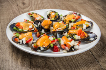 Mejillones en salsa vinagreta