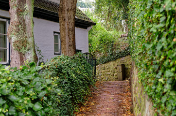 Stairs to a house in so called Treppenviertel (lit. stairs quarter) in Hamburg Blankenese, Germany