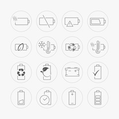 Battery indicator icons