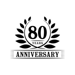 80 years anniversary logo template. 