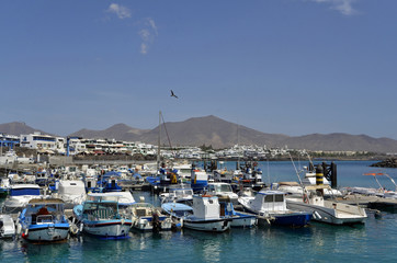 Fototapeta na wymiar Hafen von Playa Blanca, Lanzarote