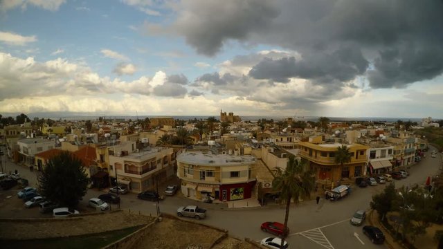 the old town of Famagusta within the fortress, a panorama