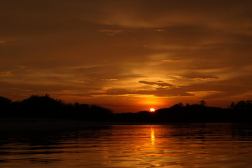 Fototapeta na wymiar Sunset in Amazonia