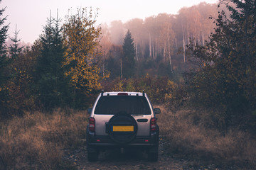Off road adventure trip into wilderness on forest and mountains © marcin jucha