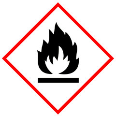Flammable symbol sign