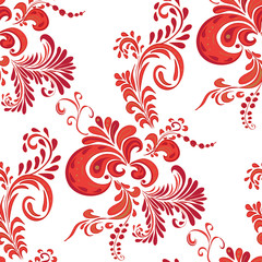 Khokhloma - traditional Russian painting style. Vector illustration