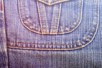Denim Jeans Background With Seam of Jeans Fashion Design. 