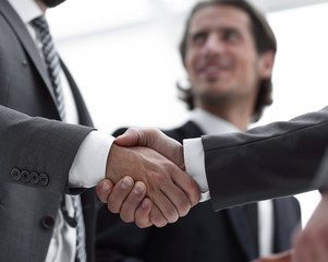 closeup.handshake of business people