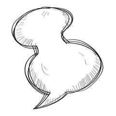 Comic speech bubble isolated on white background, Vector illustration