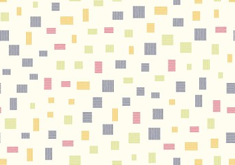 Seamless pattern with squares with stripes. Repeating vector pattern.