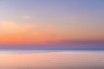 Tuinposter Zonsondergang aan zee Warm sunset overlay