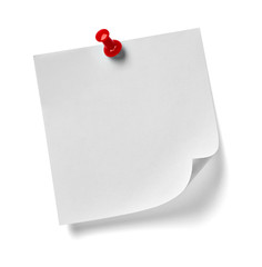 note paper push pin message