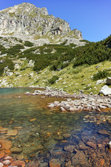 Amazing landscape with Dzhangal peak and Samodivski lakes, Pirin Mountain, Bulgaria