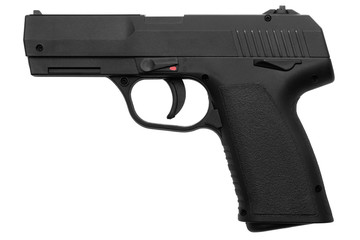 pneumatic pistol isolated on white