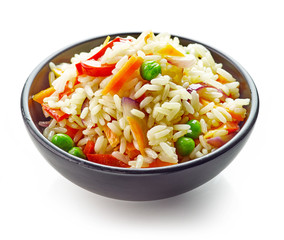 bowl of rice and vegetables
