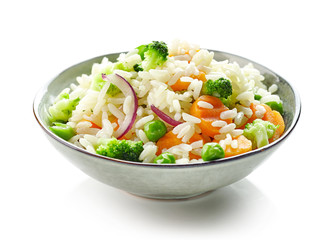 bowl of rice and vegetables