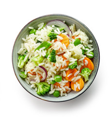 bowl of rice and vegetables