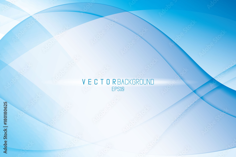 Poster elegant vector abstract background. blue abstract wave background. backdrop in cold colors with ligh