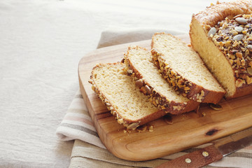 healthy almond bread, Keto, ketogenic diet, paleo, low carb high fat