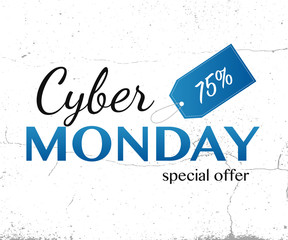 Cyber Monday sale typography