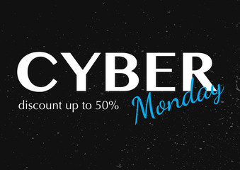 Cyber Monday sale typography