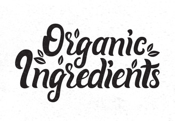 Vector illustration of Narural Organic Ingredients