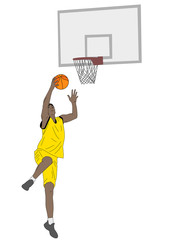 basketball player illustration - vector