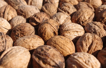 Walnut background. The World's Healthiest Foods.