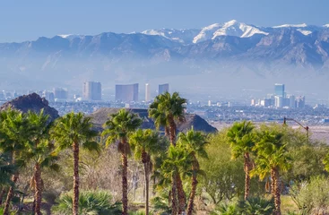 Tuinposter Uitzicht op Las Vegas in Nevada © riderolga