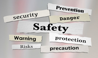 Safety News Headlines Security Risk Prevention 3d Illustration