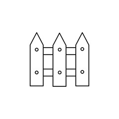 fence line icon. Real estate element. Premium quality graphic design. Signs, outline symbols collection, simple thin line icon for websites, web design, mobile app, info graphics