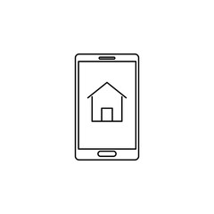 smart home design icon. Real estate element. Premium quality graphic design. Signs, outline symbols collection, simple thin line icon for websites, web design, mobile app