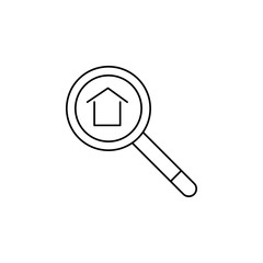 Find a Real Estate icon. Real estate element. Premium quality graphic design. Signs, outline symbols collection, simple thin line icon for websites, web design, mobile app