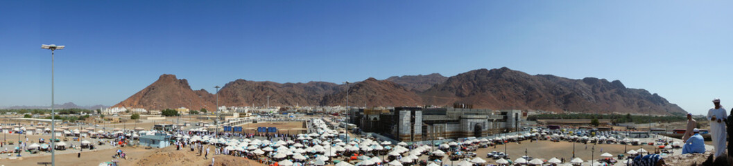 Mount Uhud (In Panorama Mode) Is A Mountain North Of Medina, Saudi Arabia. It Is 1,077 m (3,533 ft) High And Was The Site Of The Battle of Uhud Which Was Fought On 19 March, 625 AD