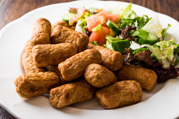 Fried Chicken Meatballs with Salad / Kofta or Kofte