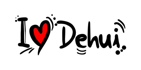 Dehui city of China love message
