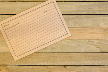 Blank Card with Space to Add Your Favorite Recipe