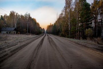 Fototapeta premium Forest country road