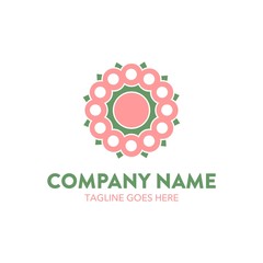 Chrysanthemum Flower Logo. vector. editable