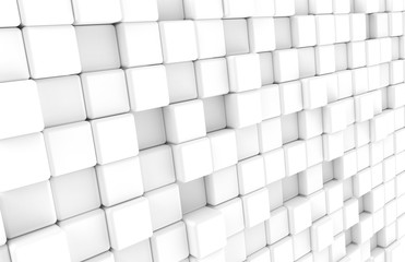 White Rounded cube background