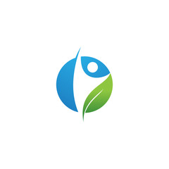 healthy people nature logo template